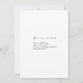 Floral Watercolor Hydrangea Hochzeit retten das Da Einladung (Rückseite)