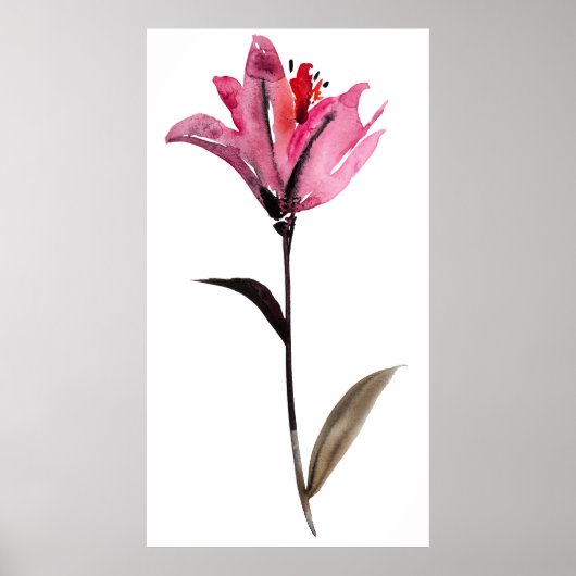 Floral Watercolor II Poster (Vorne)