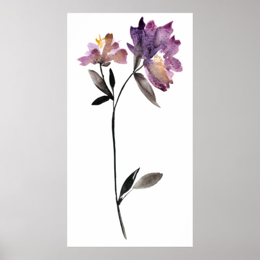 Floral Watercolor III Poster (Vorne)