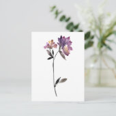 Floral Watercolor III Postkarte (Stehend Vorderseite)