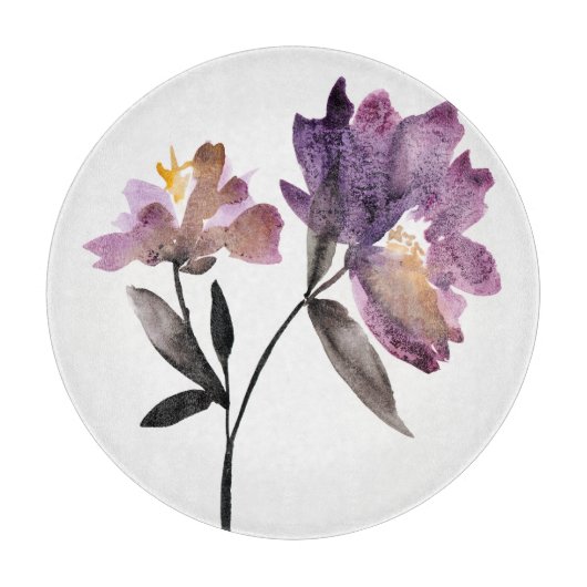 Floral Watercolor III Schneidebrett (Vorderseite)