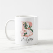 Floral Watercolor Initiale Tasse - B (Links)