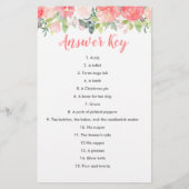 Floral Watercolor Kühe Kinderzimmer Rhyme Quiz (Rückseite)