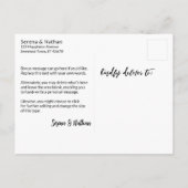 Floral Watercolor Lässig Handschrift Save the Date Ankündigungspostkarte (Rückseite)