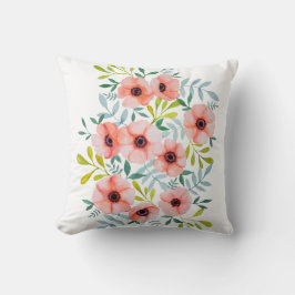 Floral Watercolor Light Pink Blume Kissen