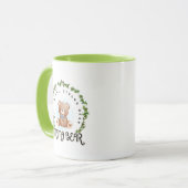 Floral Watercolor Mama Bear Mug Art Tasse (Vorderseite Links)