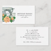 Floral Watercolor Mixer Bäckerei Visitenkarte (Vorne/Hinten)