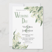 Floral Watercolor Moderne Hochzeitseinladung Einladung (Vorderseite)