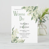 Floral Watercolor Moderne Hochzeitseinladung Einladung (Stehend Vorderseite)