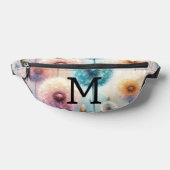 Floral watercolor monogram pink blue dandelions bauchtasche (Ablage )