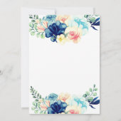 Floral Watercolor Mosque ramadan Iftar Invitation Einladung (Rückseite)