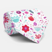 Floral Watercolor Neck Tie Krawatte (Gerollt)