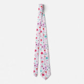Floral Watercolor Neck Tie Krawatte (Rückseite)