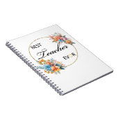 Floral Watercolor-Notebook-Lehrerin Notizblock (Rechte Seite)