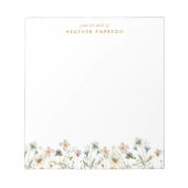 Floral Watercolor Notepad Notizblock (Vorderseite)