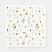 Floral Watercolor Paper Napkin Serviette (Vorderseite)