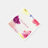 Floral Watercolor Party Napkin Serviette (Ecke)