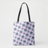 Floral Watercolor Pattern Lavender and Blue Tasche (Vorderseite)