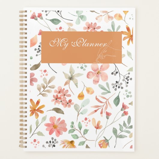 Floral Watercolor planner Planer (Vorderseite)
