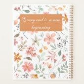 Floral Watercolor planner Planer (Rückseite)