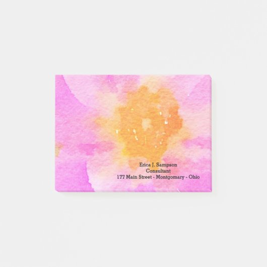 Floral Watercolor Post it Notes Post-it Klebezettel (Vorderseite)