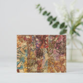 Floral Watercolor Postkarte (Stehend Vorderseite)