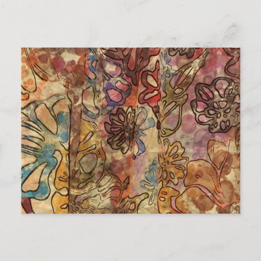 Floral Watercolor Postkarte (Vorderseite)