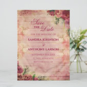 Floral Watercolor-Rose Save the Date (Stehend Vorderseite)