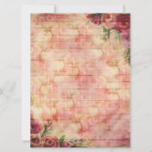 Floral Watercolor-Rose Save the Date (Rückseite)