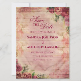 Floral Watercolor-Rose Save the Date