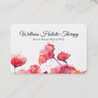 *~* Floral Watercolor Roter Mohn Blume Modern