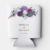 Floral Watercolor Script Hochzeit Dosenkühler (Rückseite)