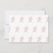 Floral Watercolor Script Pastell Pink Wedding RSVP Karte (Rückseite)