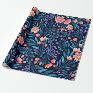 Floral watercolor seamless pattern. geschenkpapier