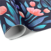 Floral watercolor seamless pattern. geschenkpapier (Rolleneckpunkt)