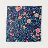 Floral watercolor seamless pattern. wandteppich (Vorderseite (Horizontal))