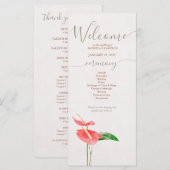 Floral Watercolor Tropical Laceleaf Wedding (Vorne/Hinten)