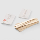 Floral Watercolor Tropical Laceleaf Wedding Fächer (Non-assembled)