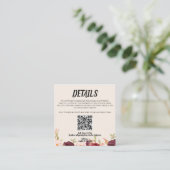 Floral Watercolor Wedding Begleitkarte (Stehend Vorderseite)