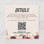 Floral Watercolor Wedding Begleitkarte (Vorderseite)
