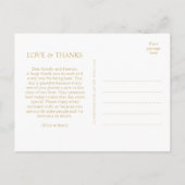 Floral Watercolor Wedding Vielen Dank Ankündigungspostkarte (Rückseite)