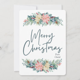 Floral Watercolor Weihnachtskarte Save The Date