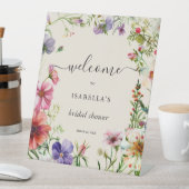 Floral Watercolor Welcome Bridal Shower Sign Sockelschild (In Situ)