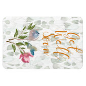 Floral Watercolor wird bald zum besten Kartenmagaz Magnet (Horizontal)