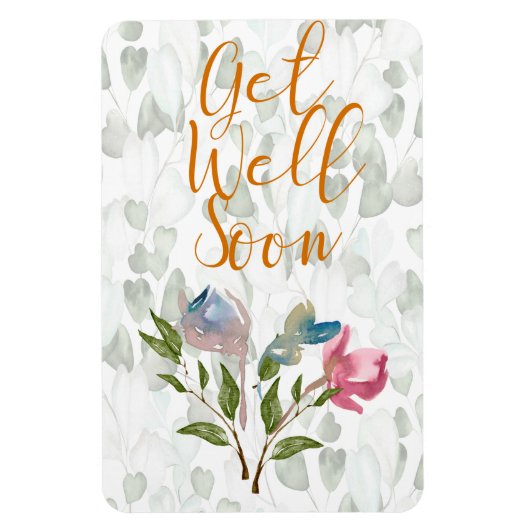 Floral Watercolor wird bald zum besten Kartenmagaz Magnet (Vertikal)