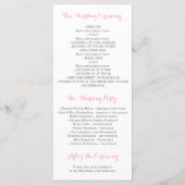 Floral Watercolor Wreath Elegante Hochzeitsprogram Programm (Rückseite)