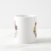 Floral Watercolor Wreath Monogram Kaffeetasse (Mittel)