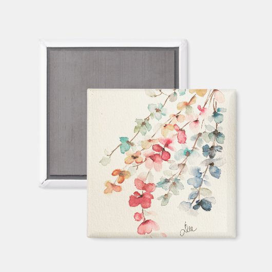 Floral Waterfall Magnet (Vorderseite/Rückseite)