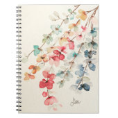 Floral Waterfall Spirale Notebook Notizblock (Vorderseite)