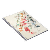 Floral Waterfall Spirale Notebook Notizblock (Rechte Seite)
